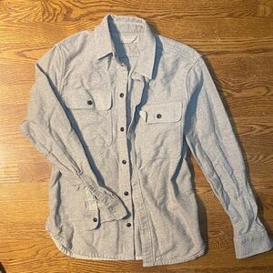 Everlane Men's Gray button up Shirt Jacket cotton S